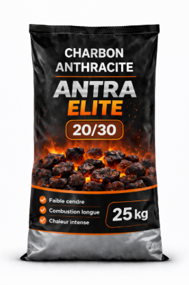 Image de CHARBON ANTHRACITE 20/30 – ANTRA ELITE – 500 kg – 20 sacs